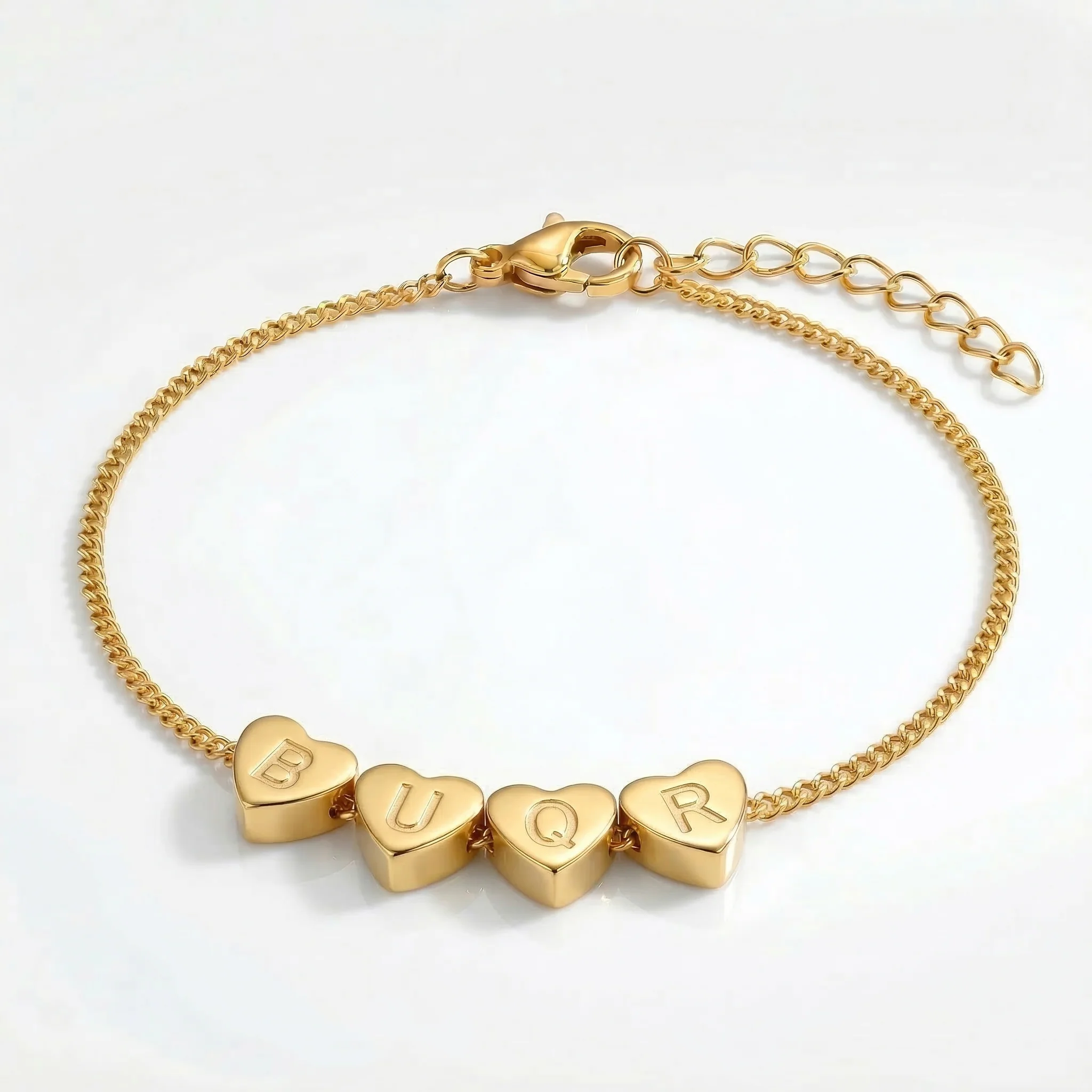 Dainty Initial Heart Bracelet - Image 16