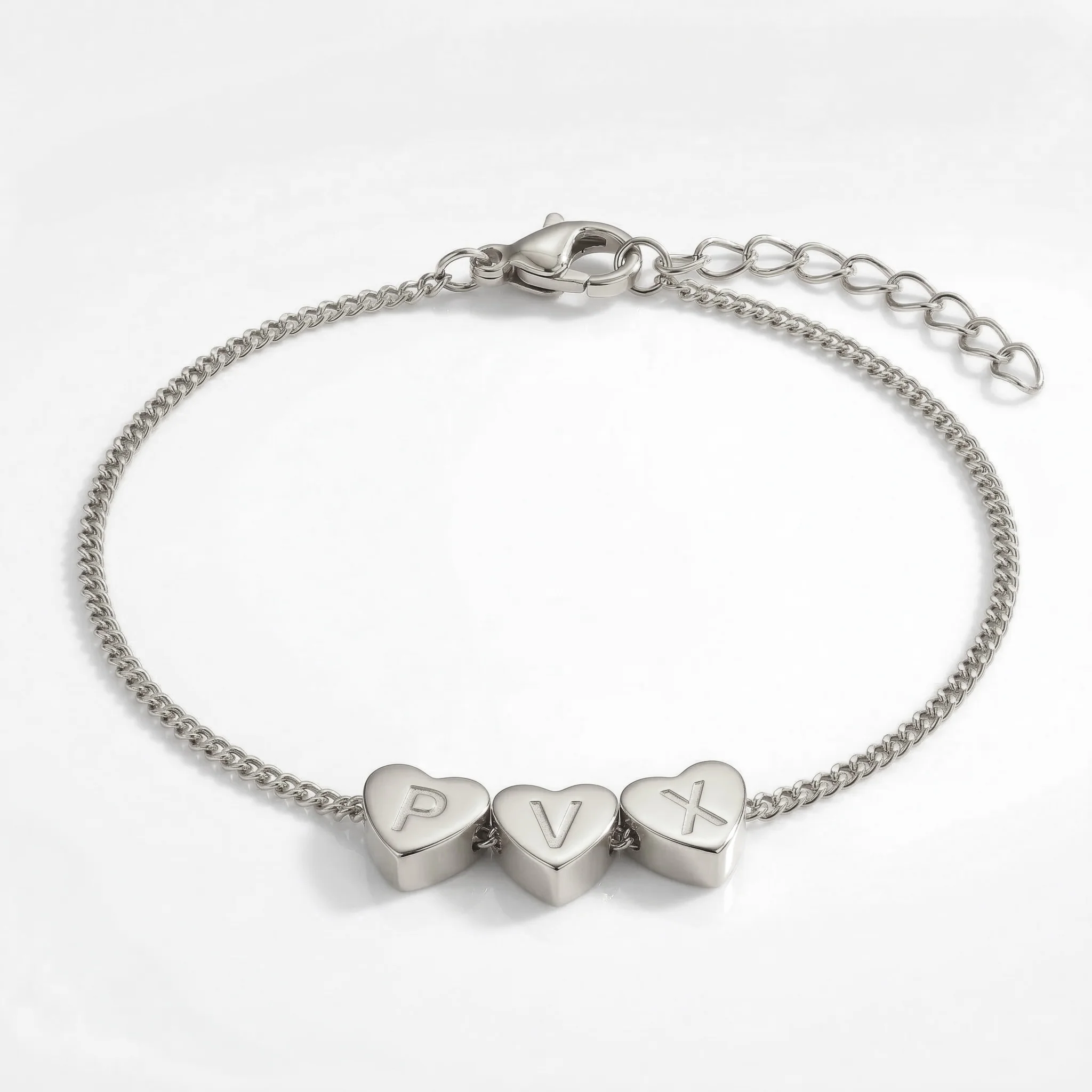 Dainty Initial Heart Bracelet - Image 21