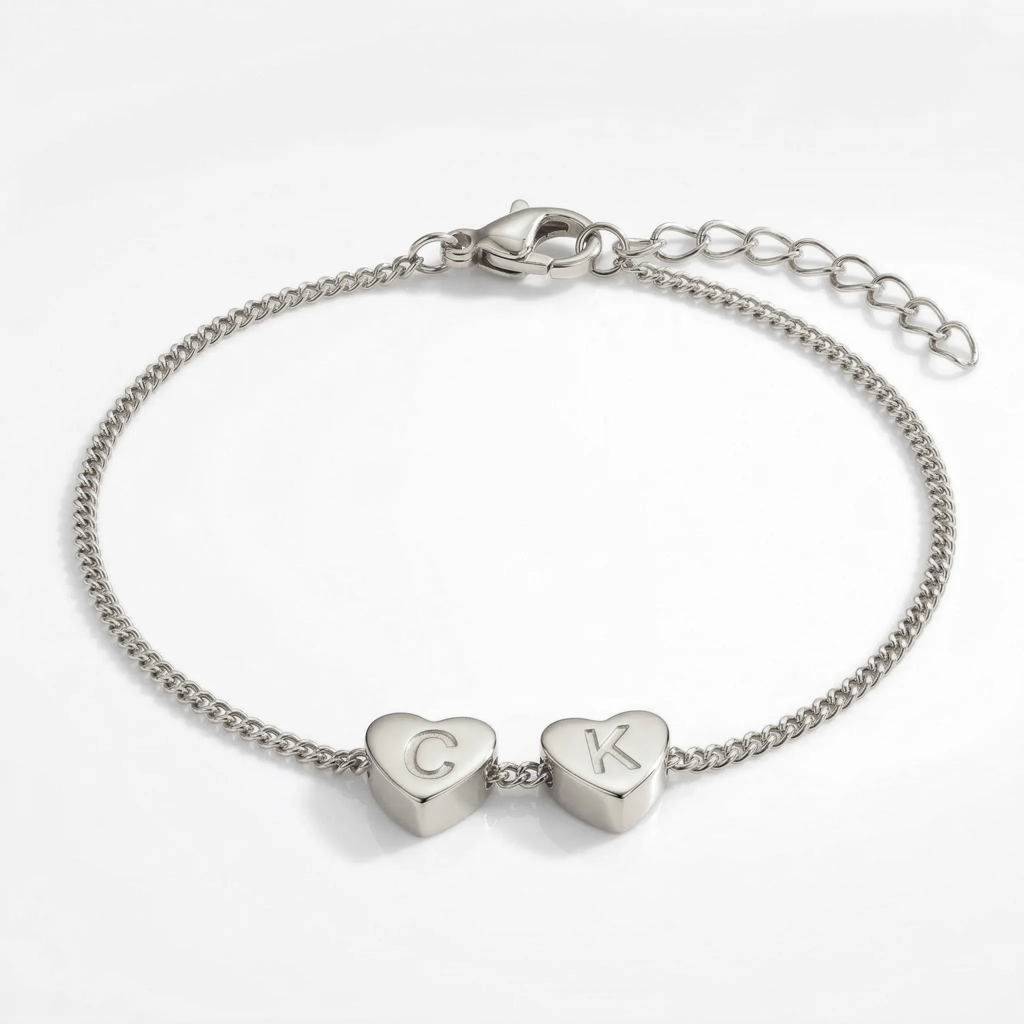 Dainty Initial Heart Bracelet - Image 24