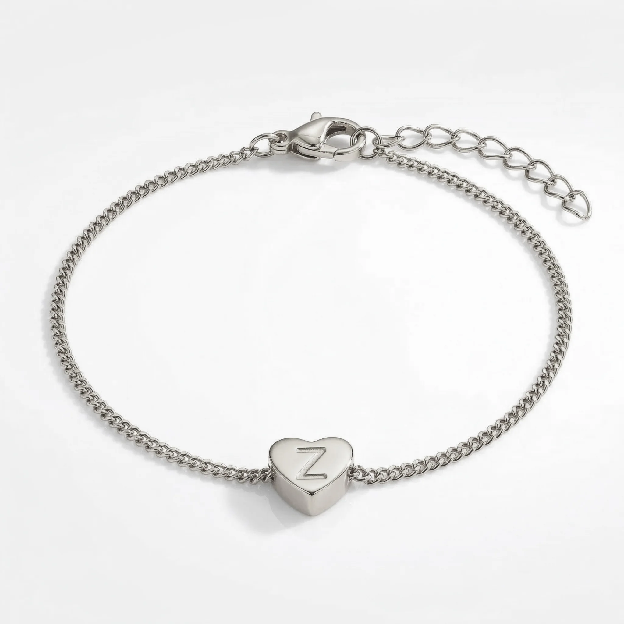 Dainty Initial Heart Bracelet - Image 25