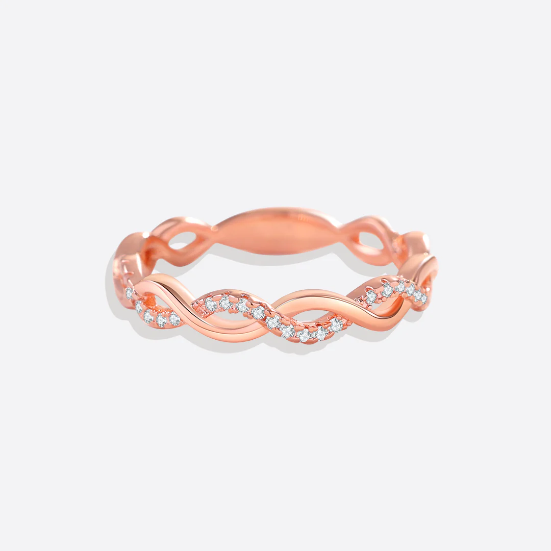 Dainty Pave Twist Stacking Ring - Image 29