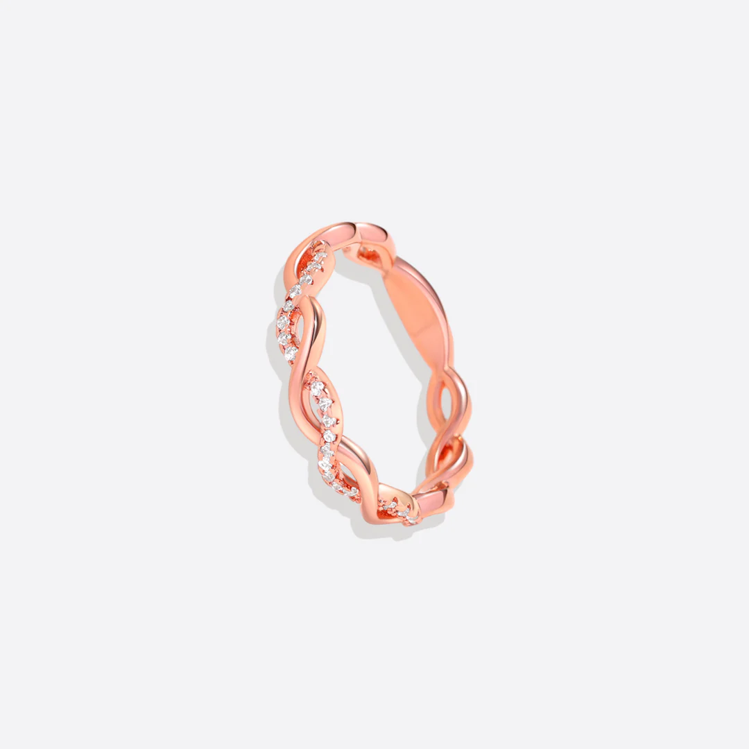 Dainty Pave Twist Stacking Ring - Image 34