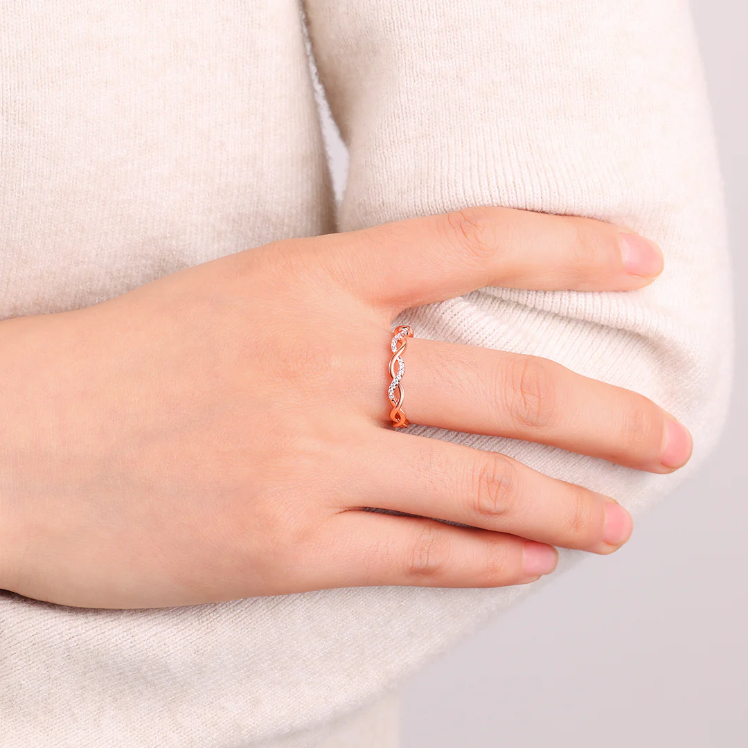 Dainty Pave Twist Stacking Ring - Image 39