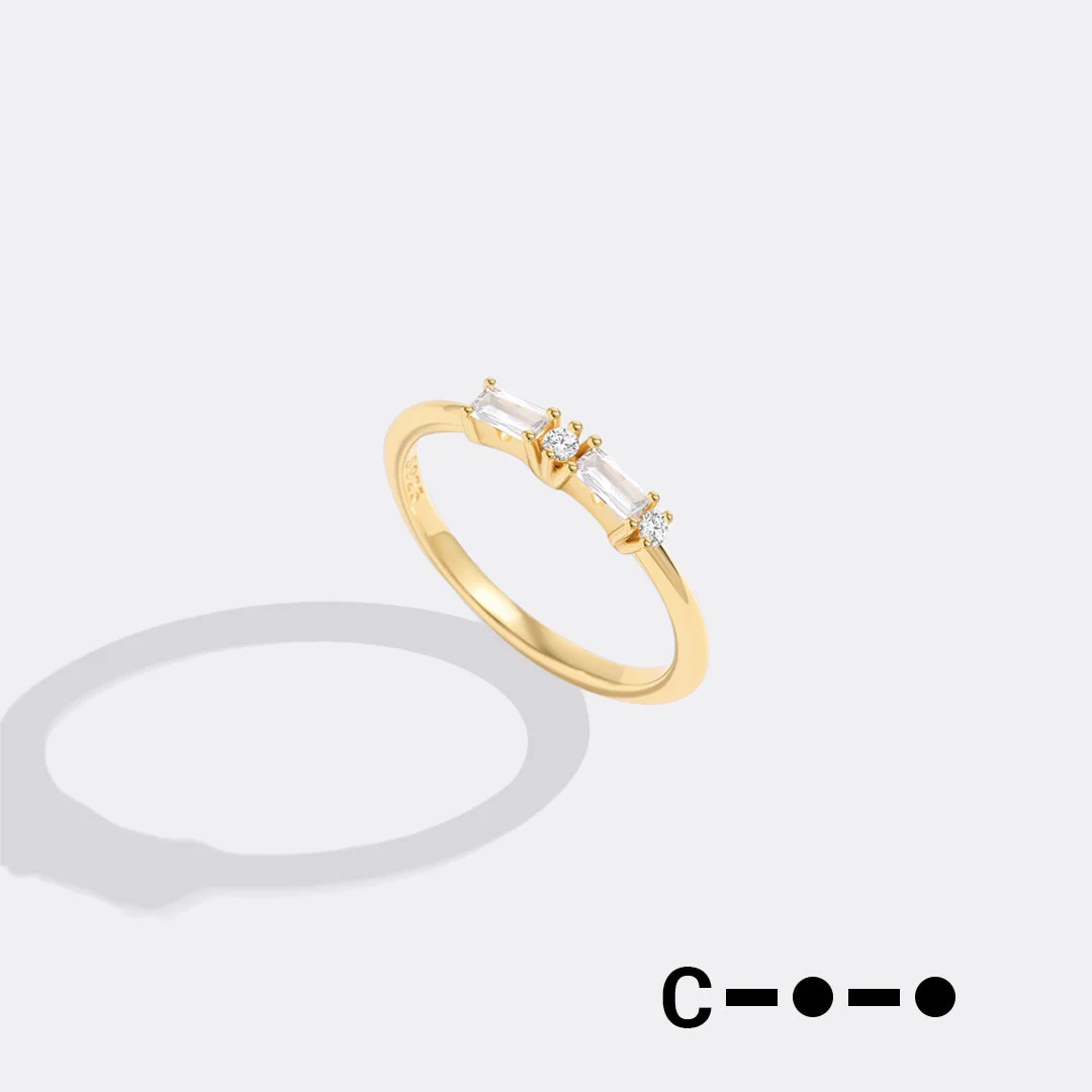 Dainty Personalized Morse Code Ring - Image 3