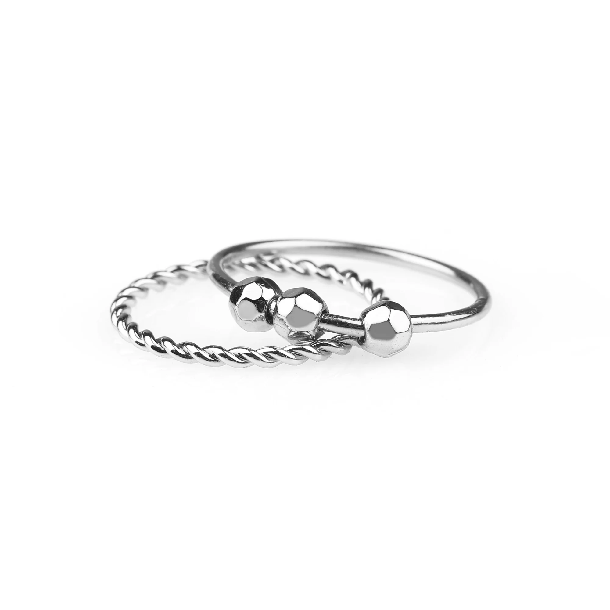 Dainty Stackable Beaded Fidget Ring Set - Image 22