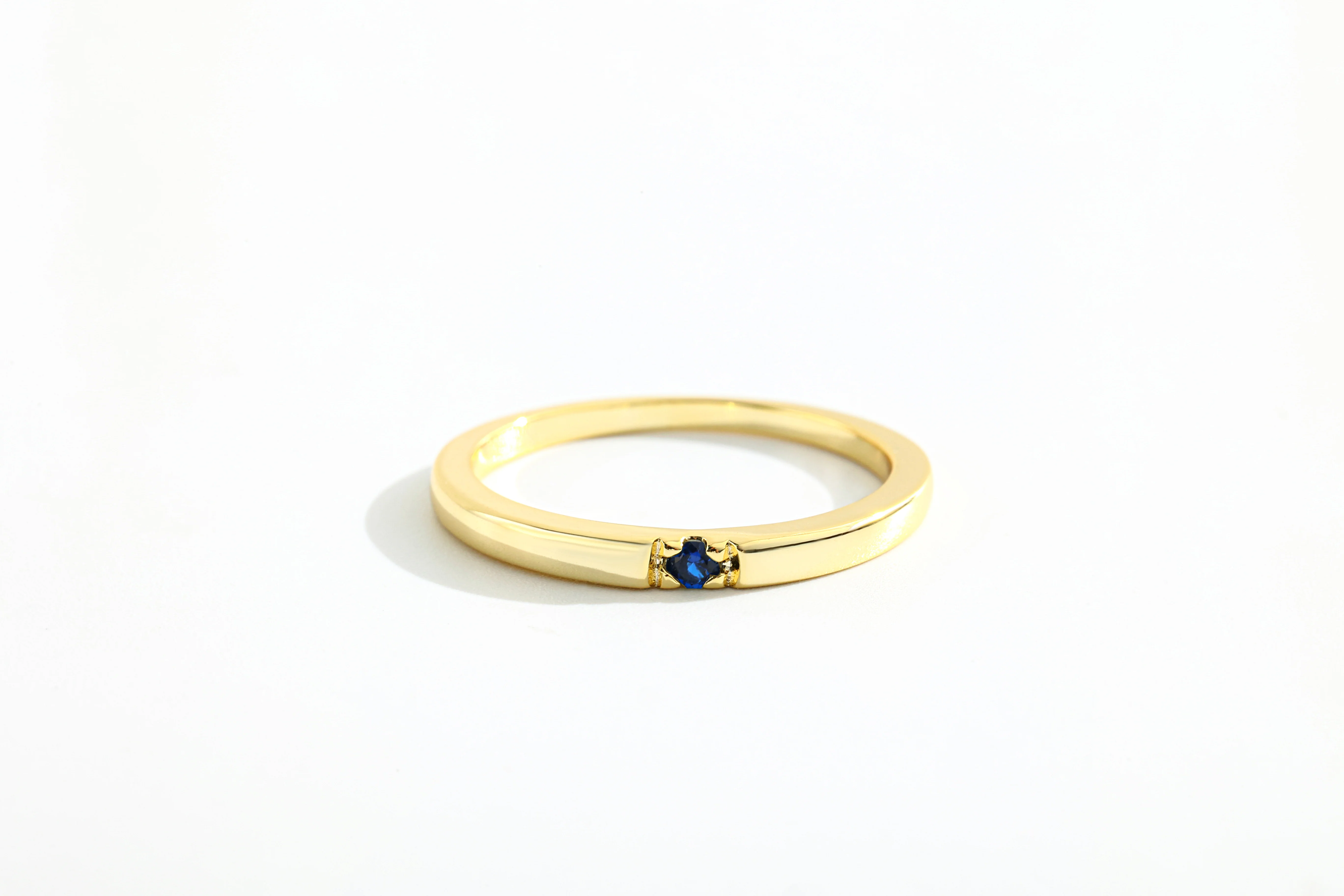 Dainty Stackable Birthstone Ring - Image 2