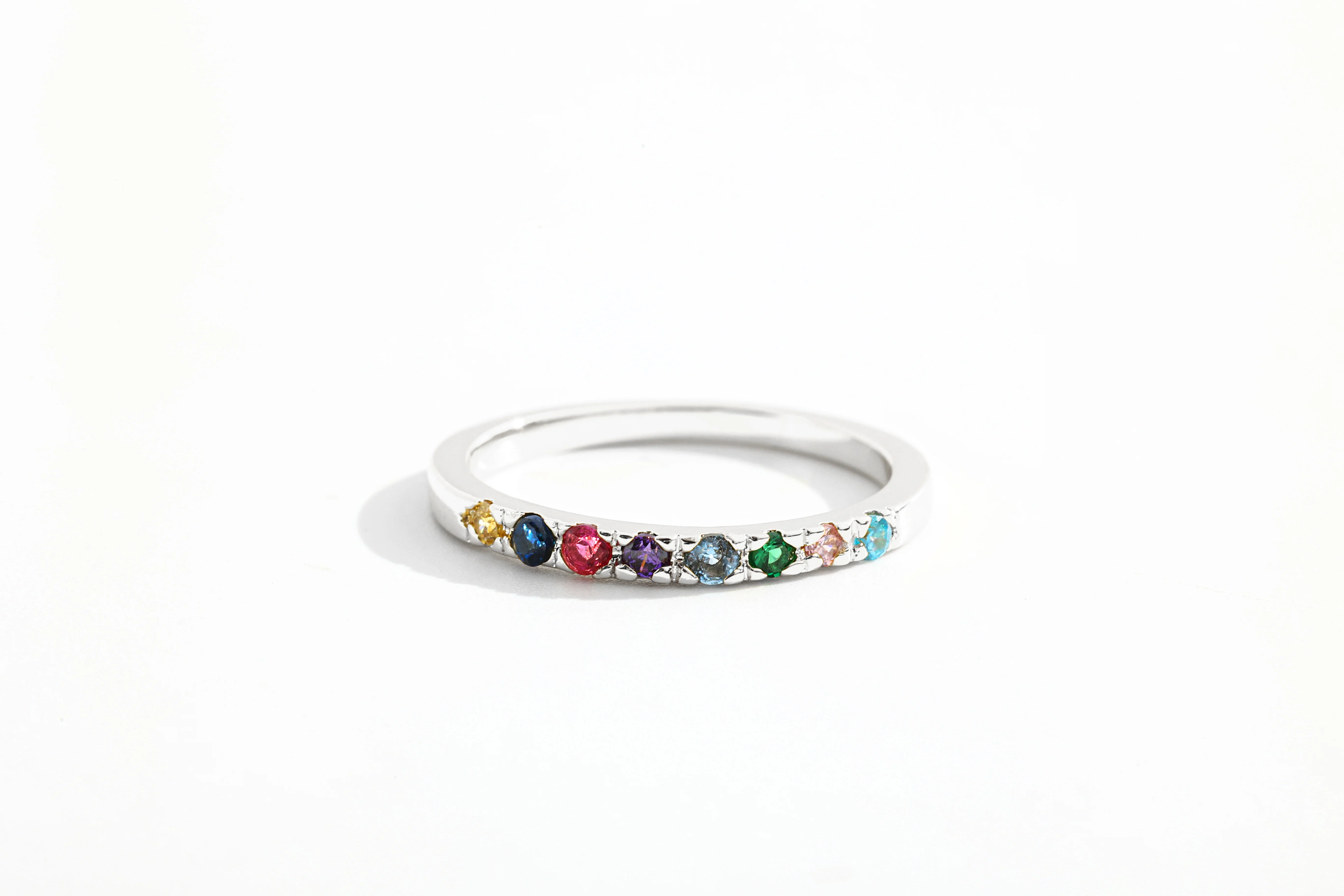 Dainty Stackable Birthstone Ring - Image 4