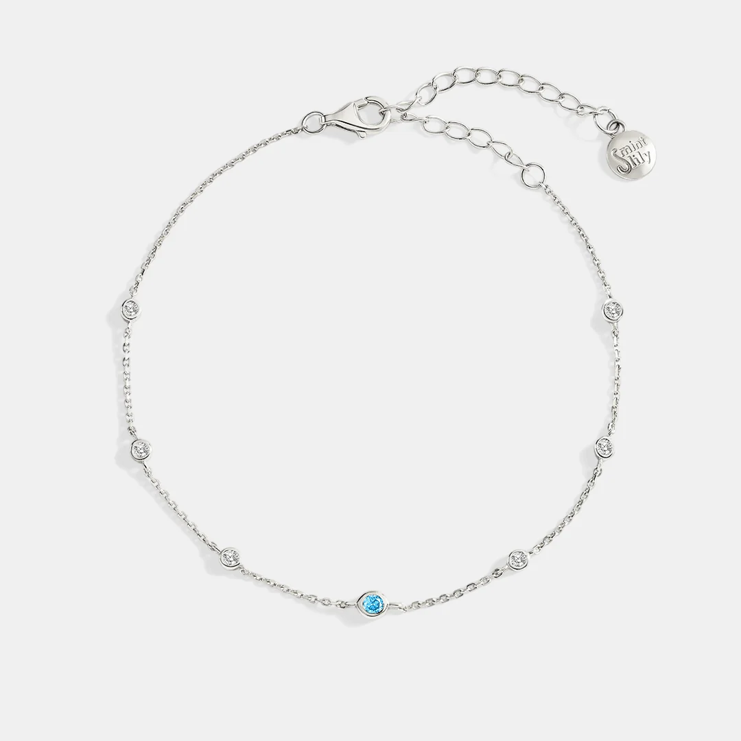 December Birthstone Station Bracelet - Image 7