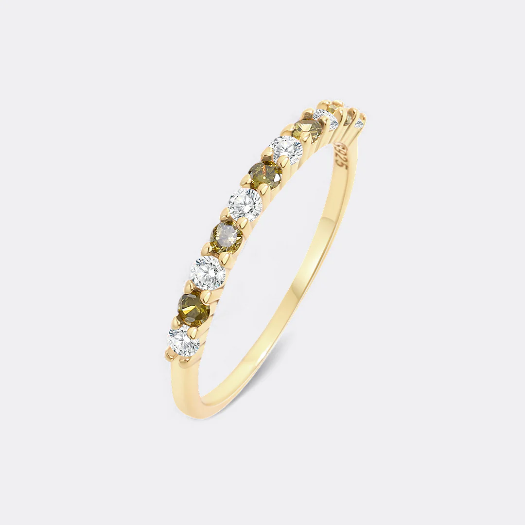 Diamond & Gemstone Stackable Ring - Image 14