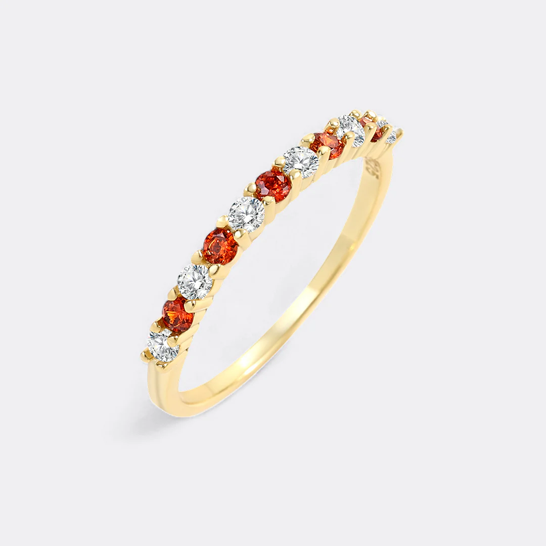 Diamond & Gemstone Stackable Ring - Image 18