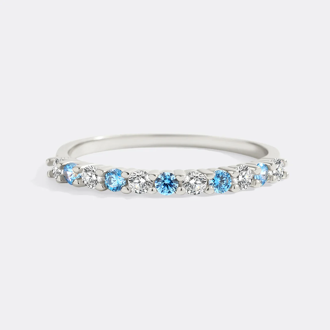 Diamond & Gemstone Stackable Ring - Image 21