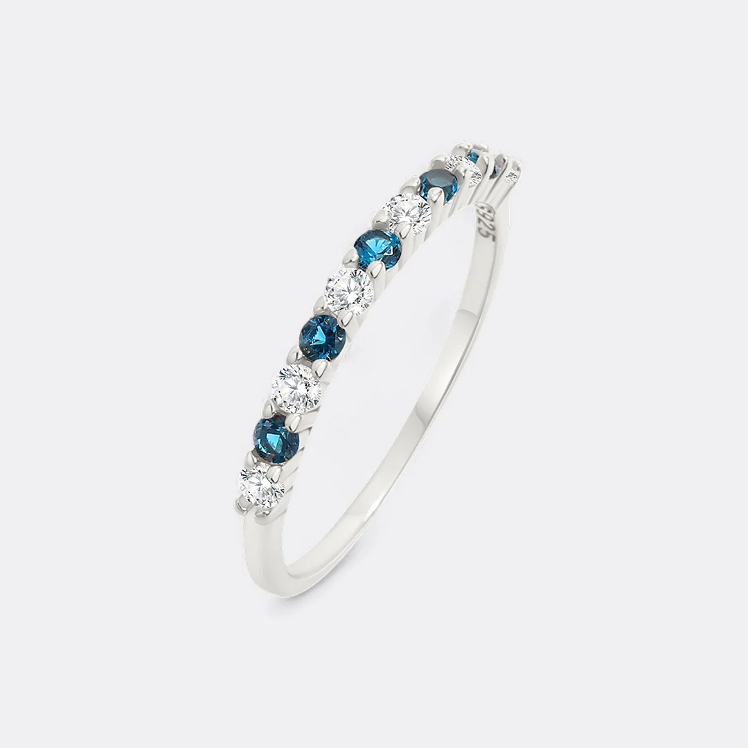 Diamond & Gemstone Stackable Ring - Image 26