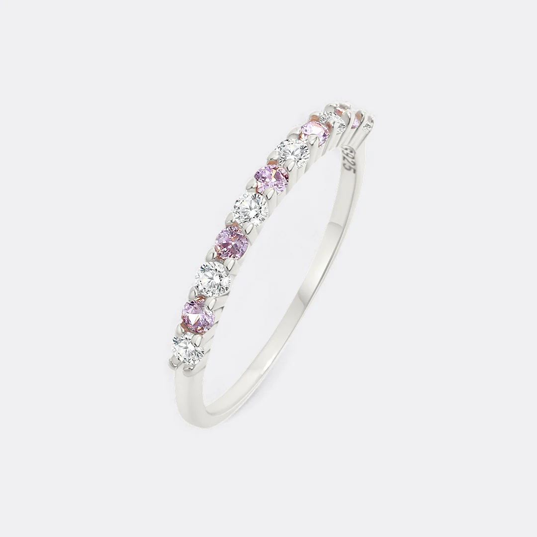 Diamond & Gemstone Stackable Ring - Image 30