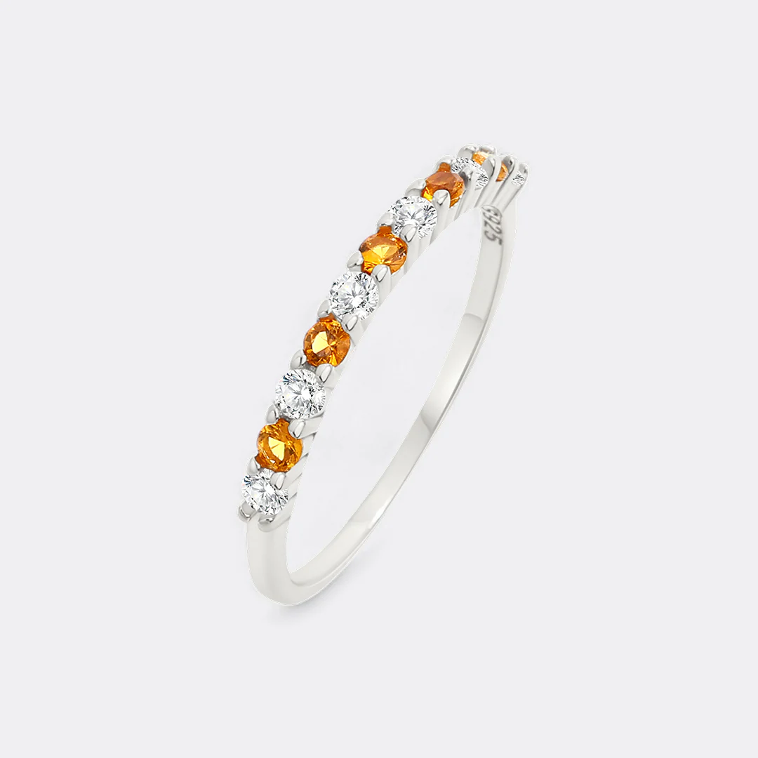Diamond & Gemstone Stackable Ring - Image 33