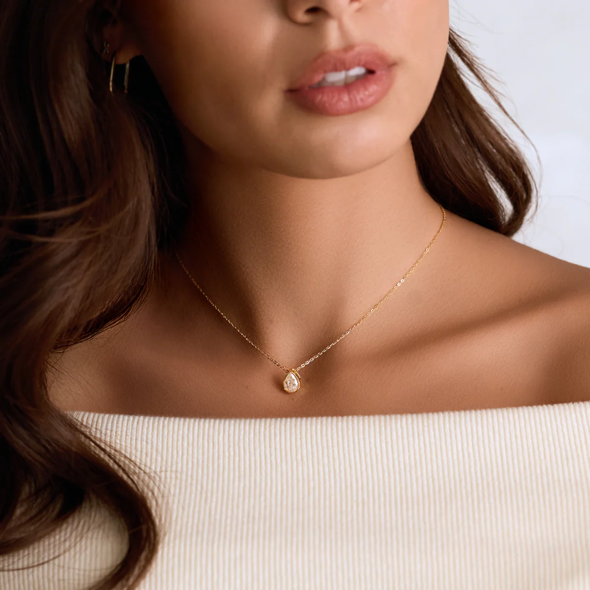 Diamond Teardrop Necklace - Image 19