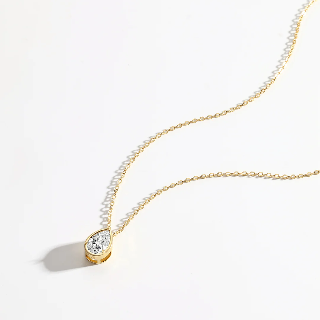 Diamond Teardrop Necklace - Image 7