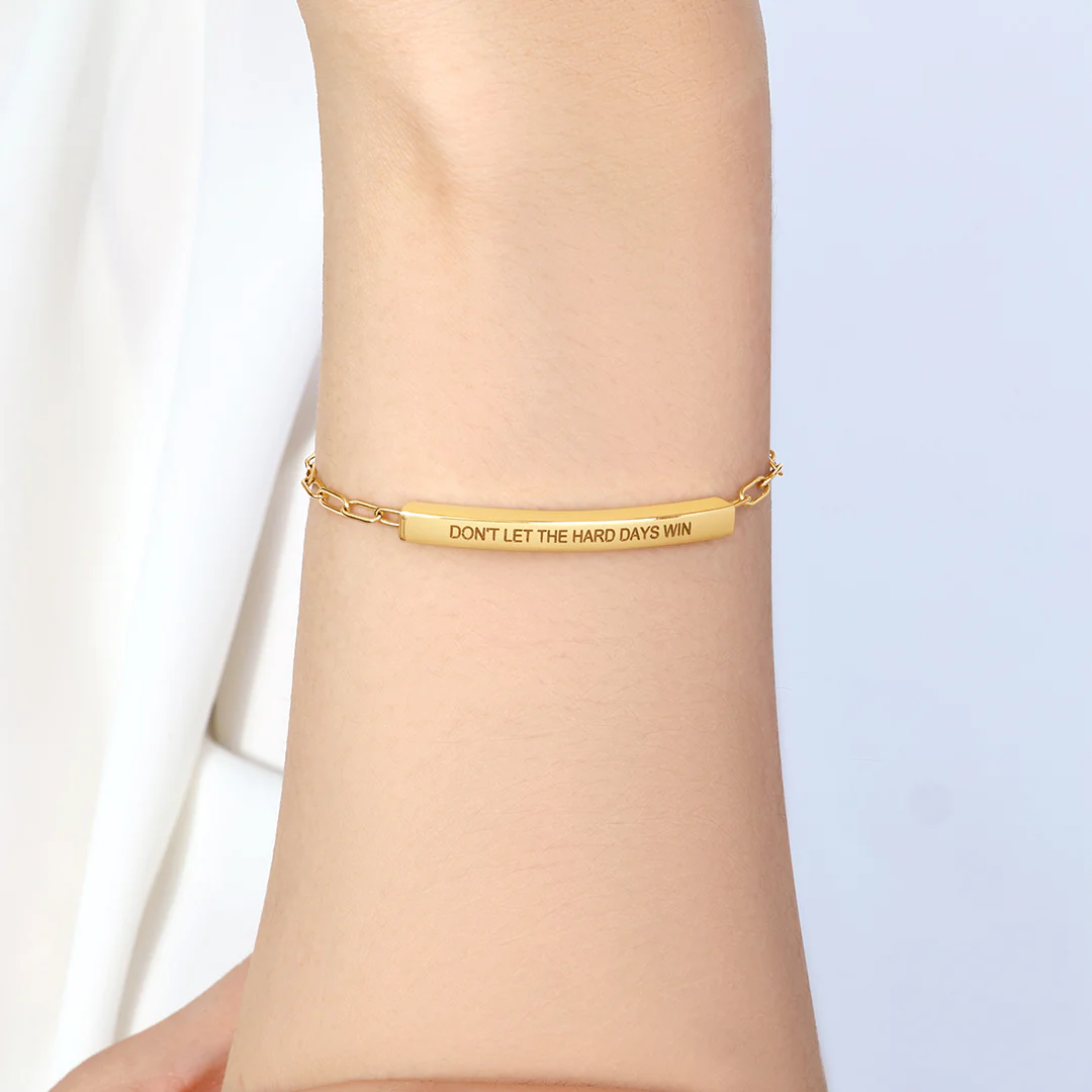 Don't Let The Hard Days Win Inspire Paperclip Bracelet - Image 4