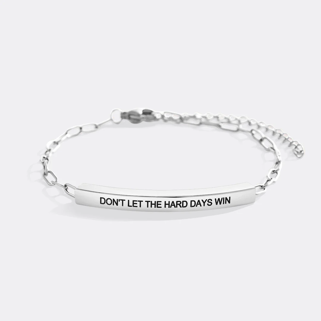 Don't Let The Hard Days Win Inspire Paperclip Bracelet - Image 7