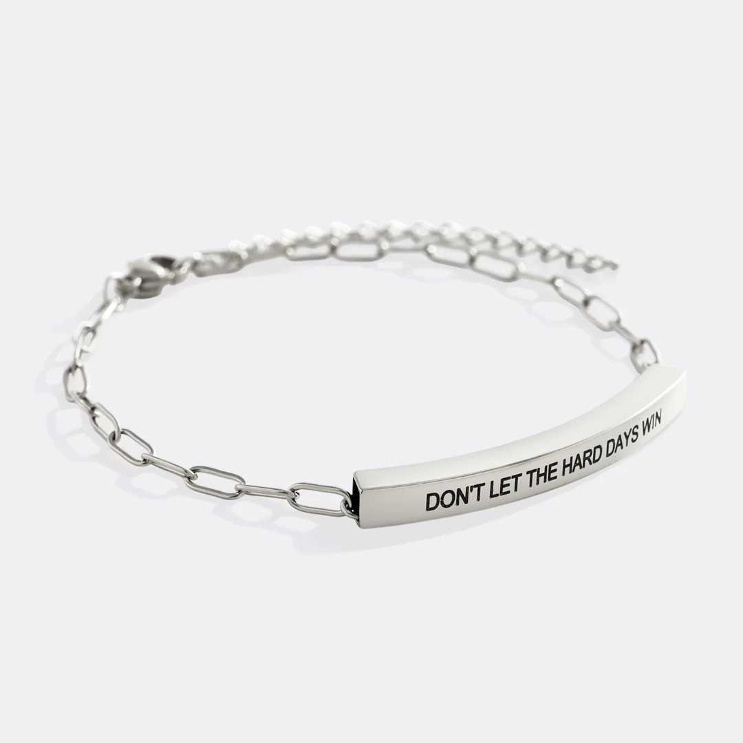 Don't Let The Hard Days Win Inspire Paperclip Bracelet - Image 8