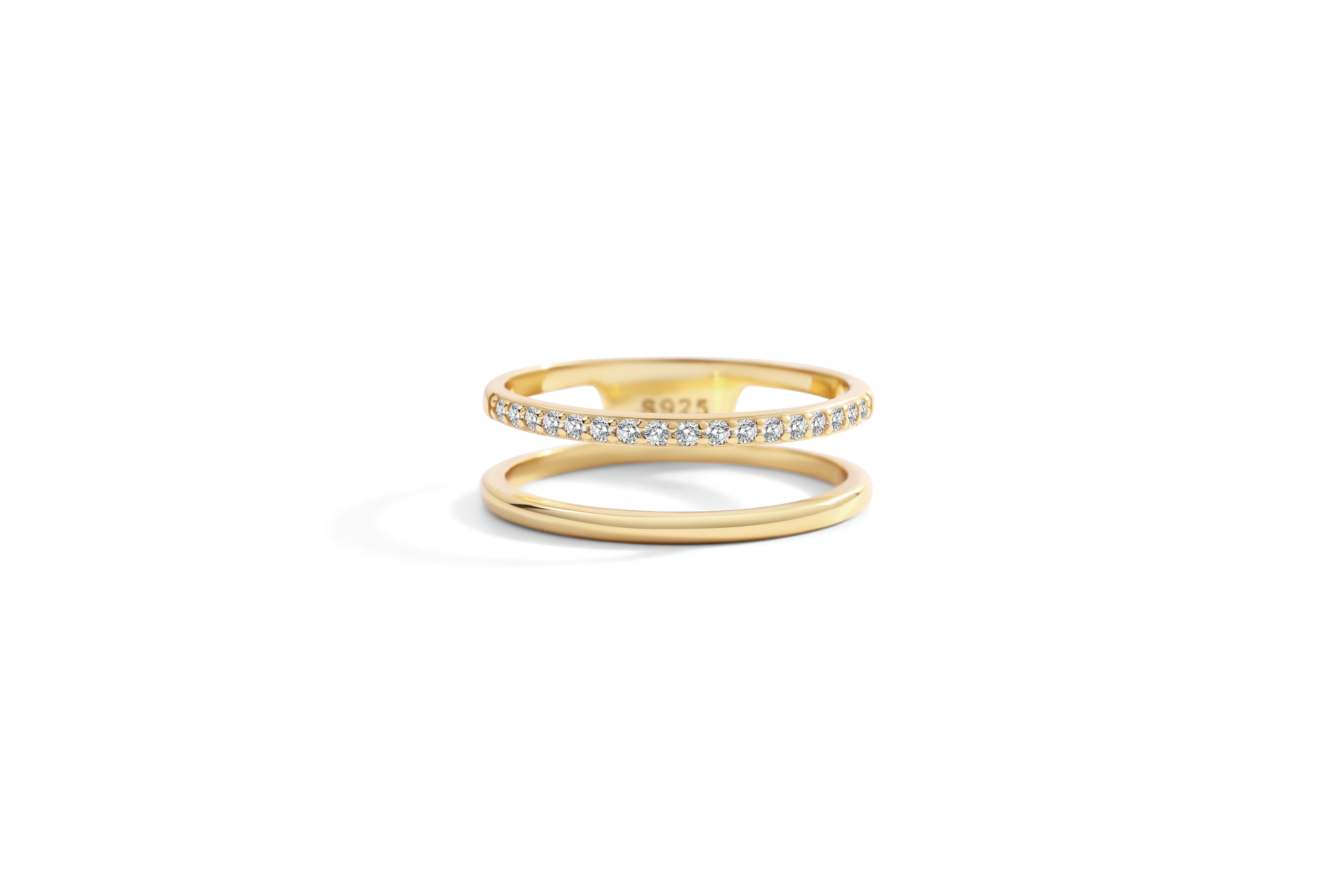 Double Band Pave Ring - Image 4
