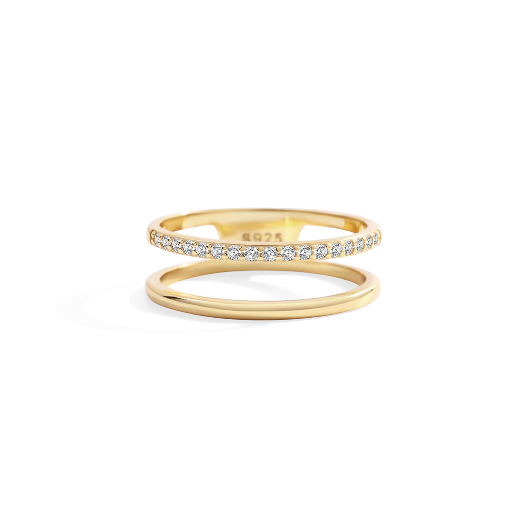 Double Band Pave Ring - Image 6