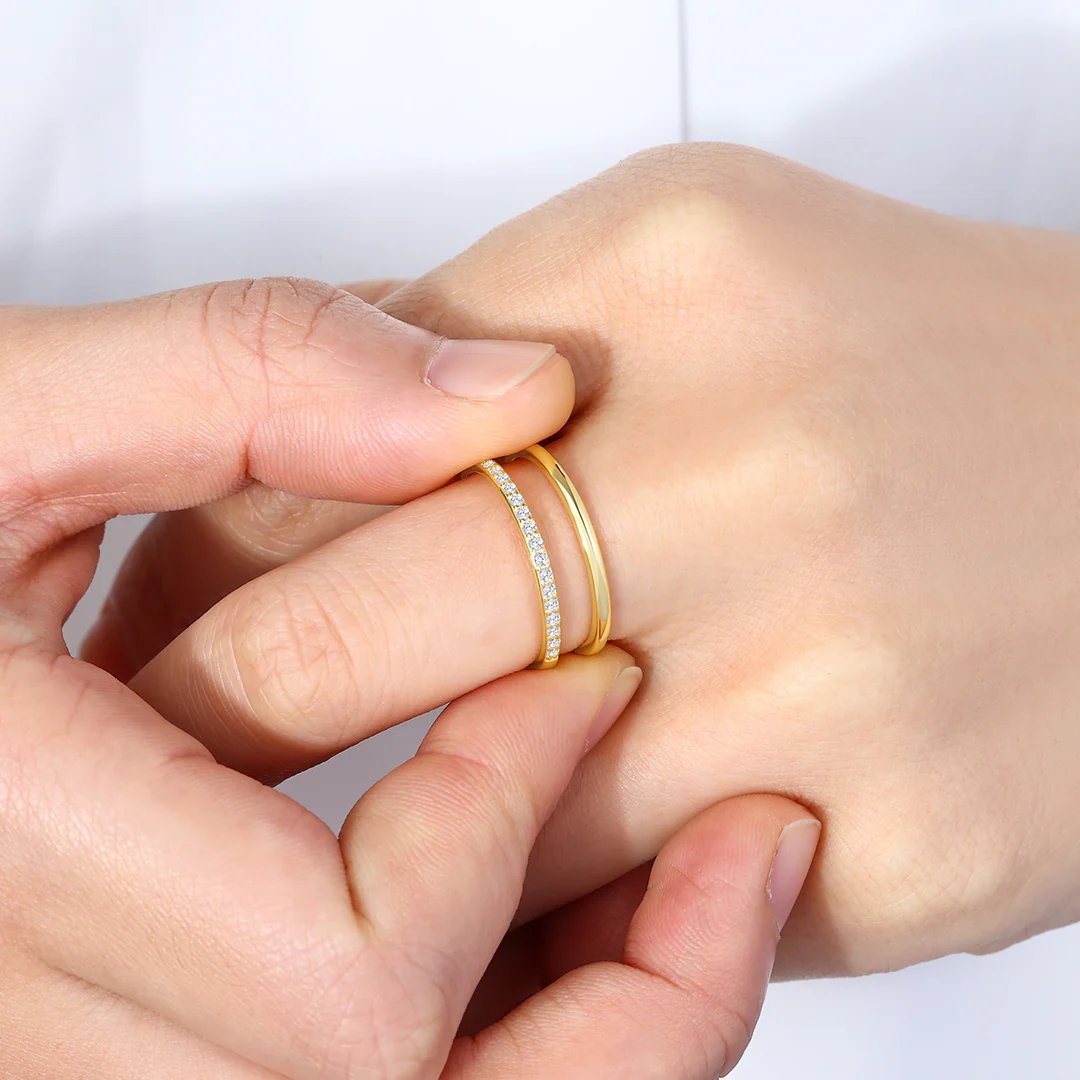 Double Band Pave Ring - Image 7