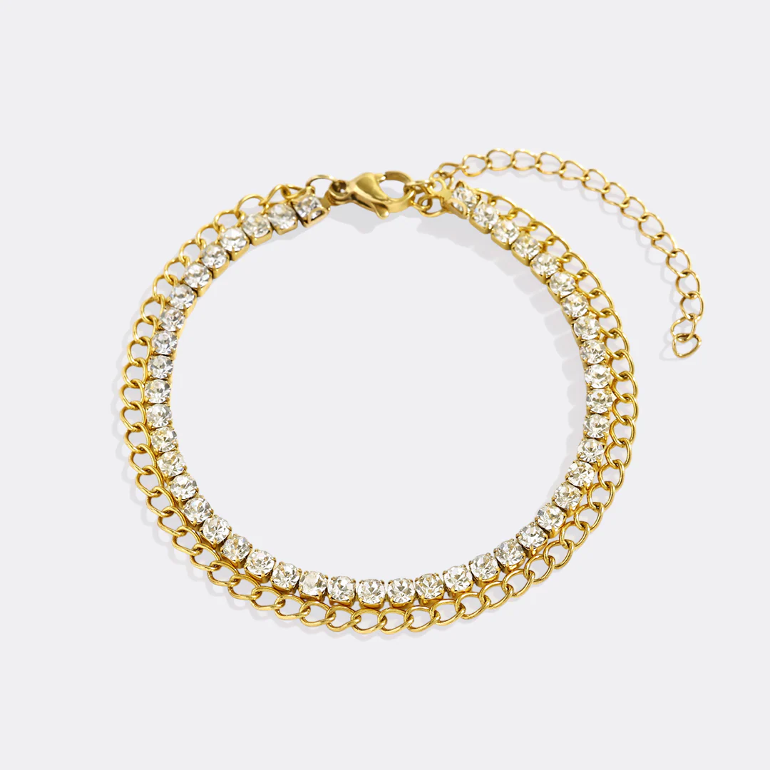 Double Chain Tennis Bracelet - Image 4
