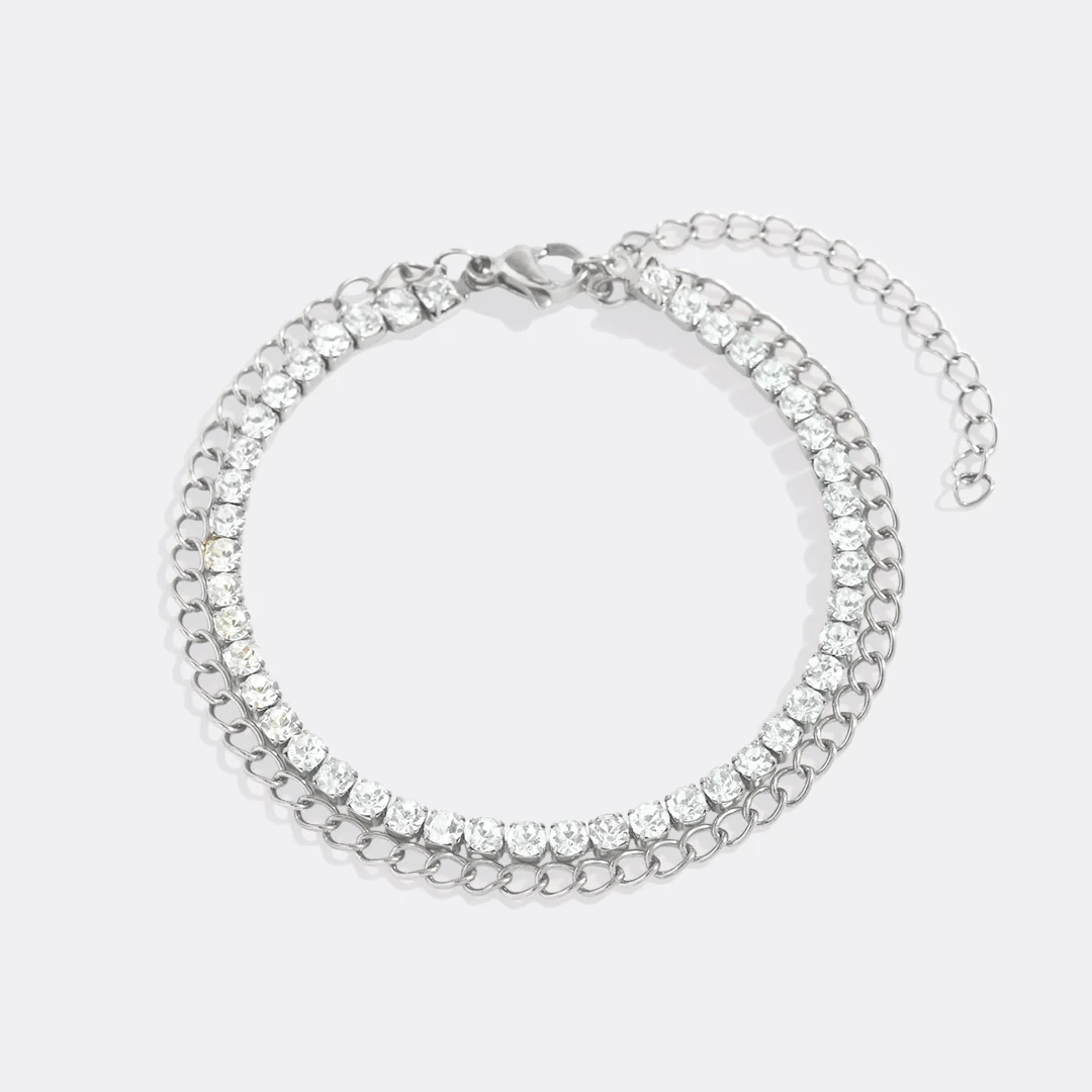 Double Chain Tennis Bracelet - Image 5