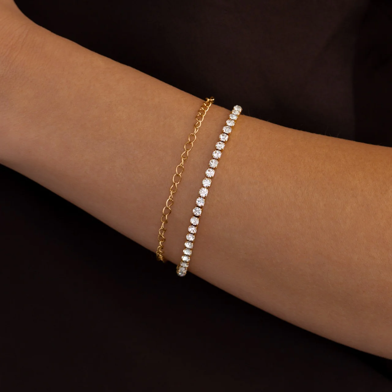 Double Chain Tennis Bracelet - Image 8