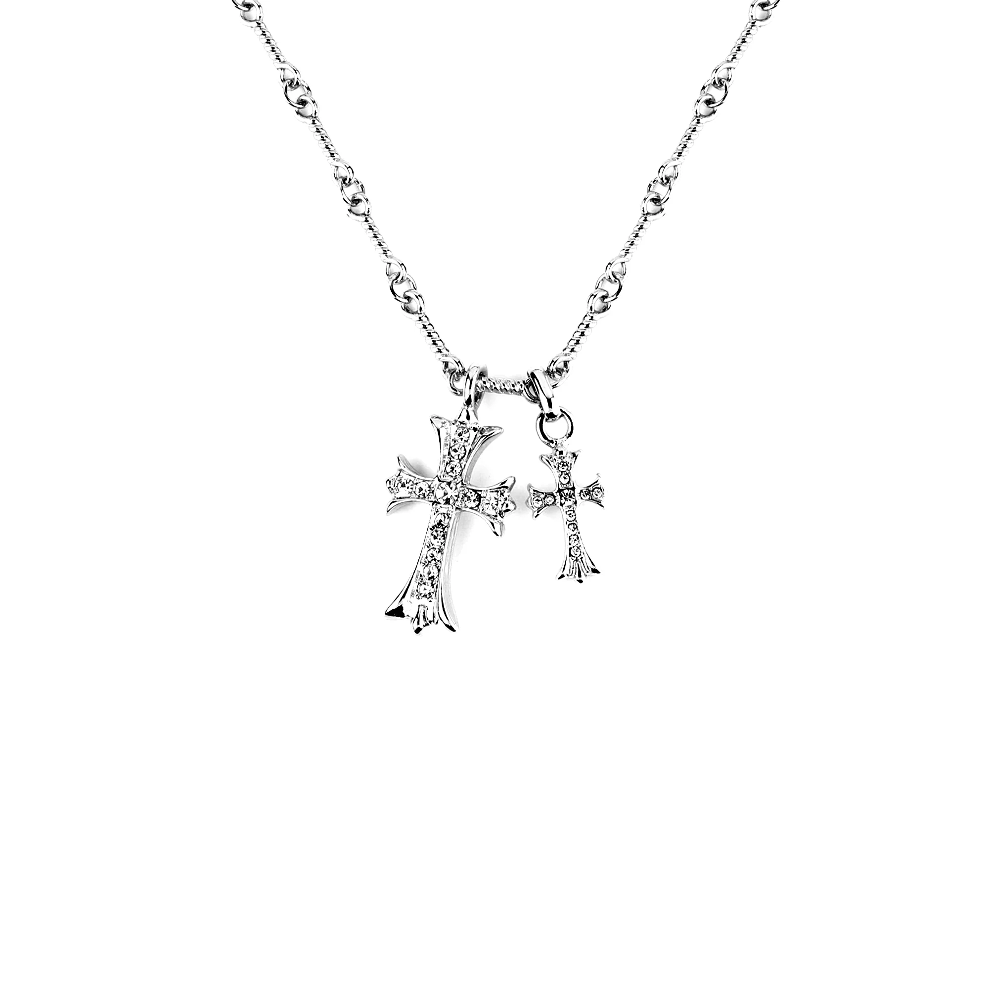 Double Cross Pendant Necklace - Image 15