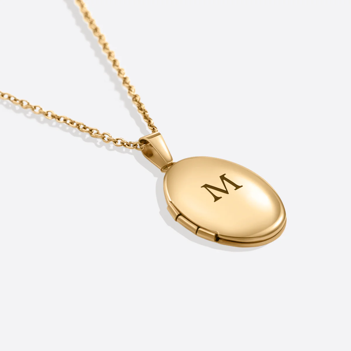 Engraved Oval Photo Locket Necklace - Image 13