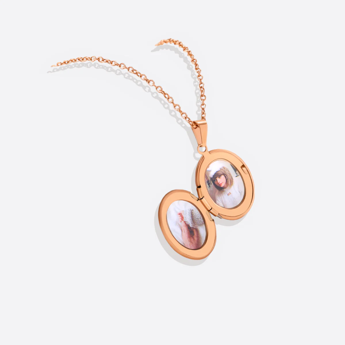 Engraved Oval Photo Locket Necklace - Image 19