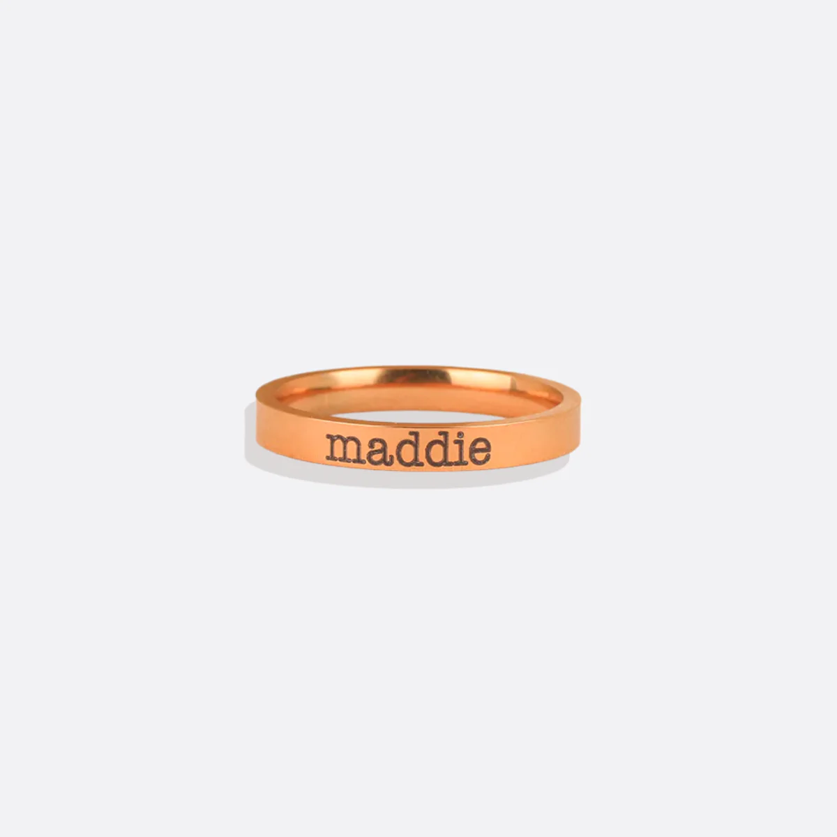 Engraved Stackable Name Ring | 3mm Band - Image 17