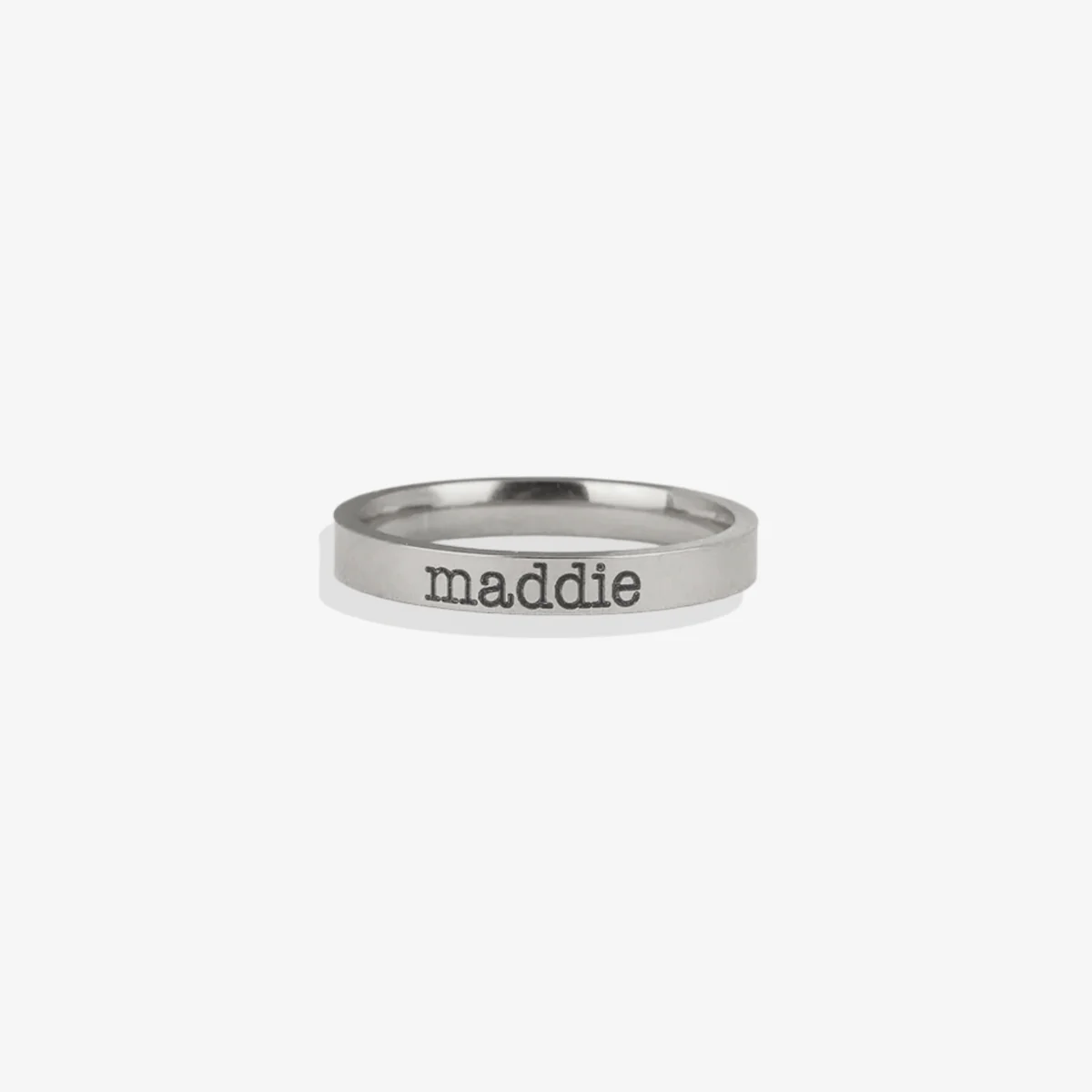 Engraved Stackable Name Ring | 3mm Band - Image 19
