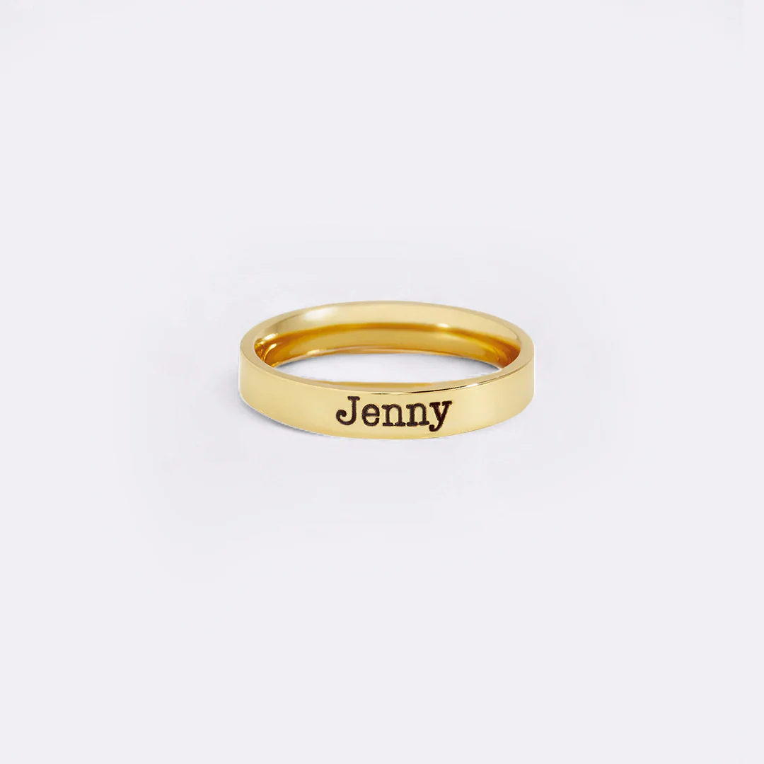 Engraved Stackable Name Ring | 3mm Band - Image 23