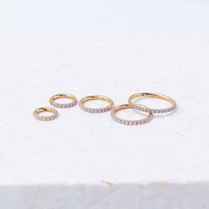 Eternity Crystal Cartilage Hoop Earrings | 16g - Image 10