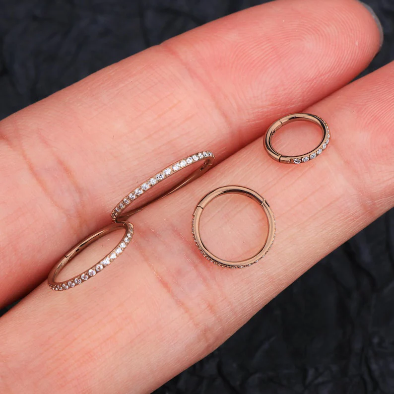 Eternity Crystal Cartilage Hoop Earrings | 16g - Image 24