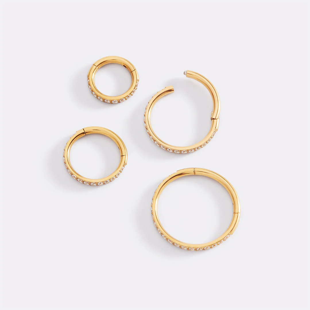 Eternity Crystal Cartilage Hoop Earrings | 16g - Image 42