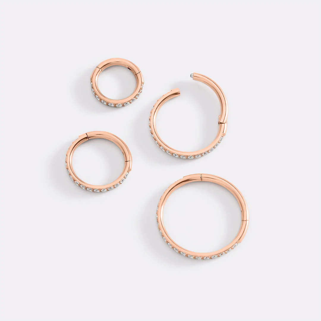 Eternity Crystal Cartilage Hoop Earrings | 16g - Image 43