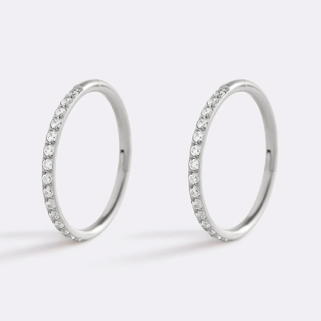 Eternity Crystal Cartilage Hoop Earrings | 16g - Image 58