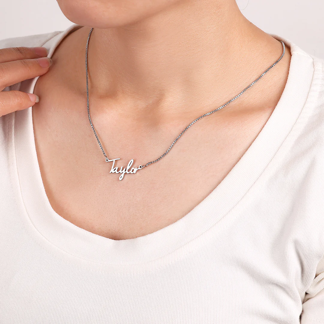 Fairy Name Necklace with Box Chain - Image 17