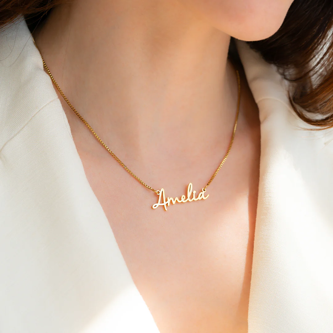 Fairy Name Necklace with Box Chain - Image 23