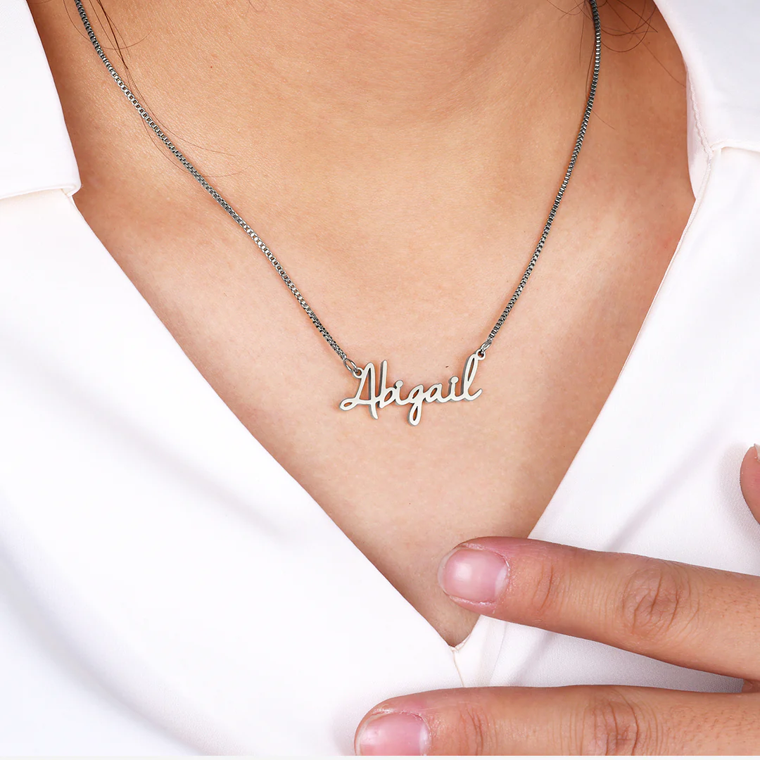 Fairy Name Necklace with Box Chain - Image 25