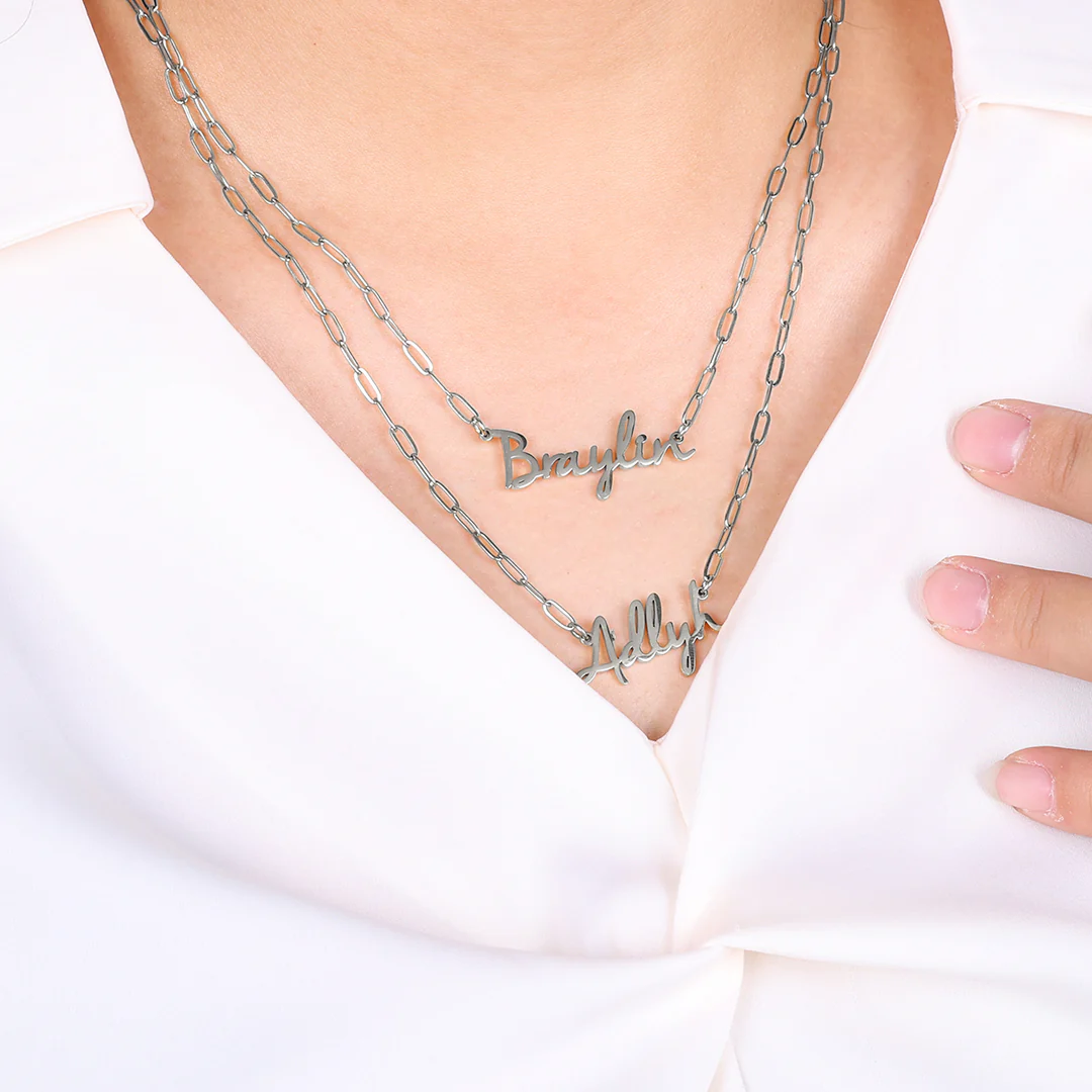 Fairy Name Necklace with Box Chain - Image 69
