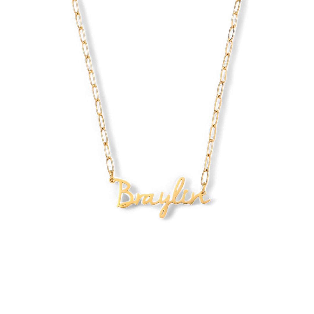 Fairy Name Necklace with Paperclip Chain - Image 3
