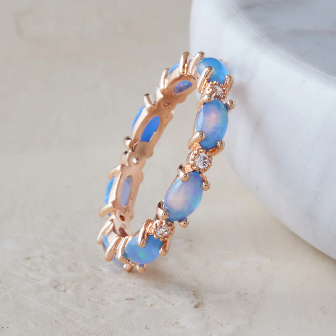 Eternity Fire Opal Ring - Image 23