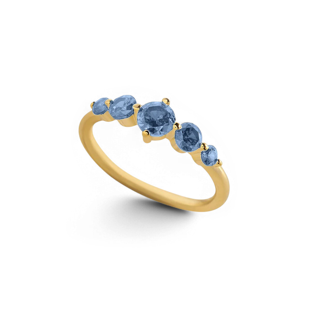 Five Stone Statement Birthstone Ring - Image 13