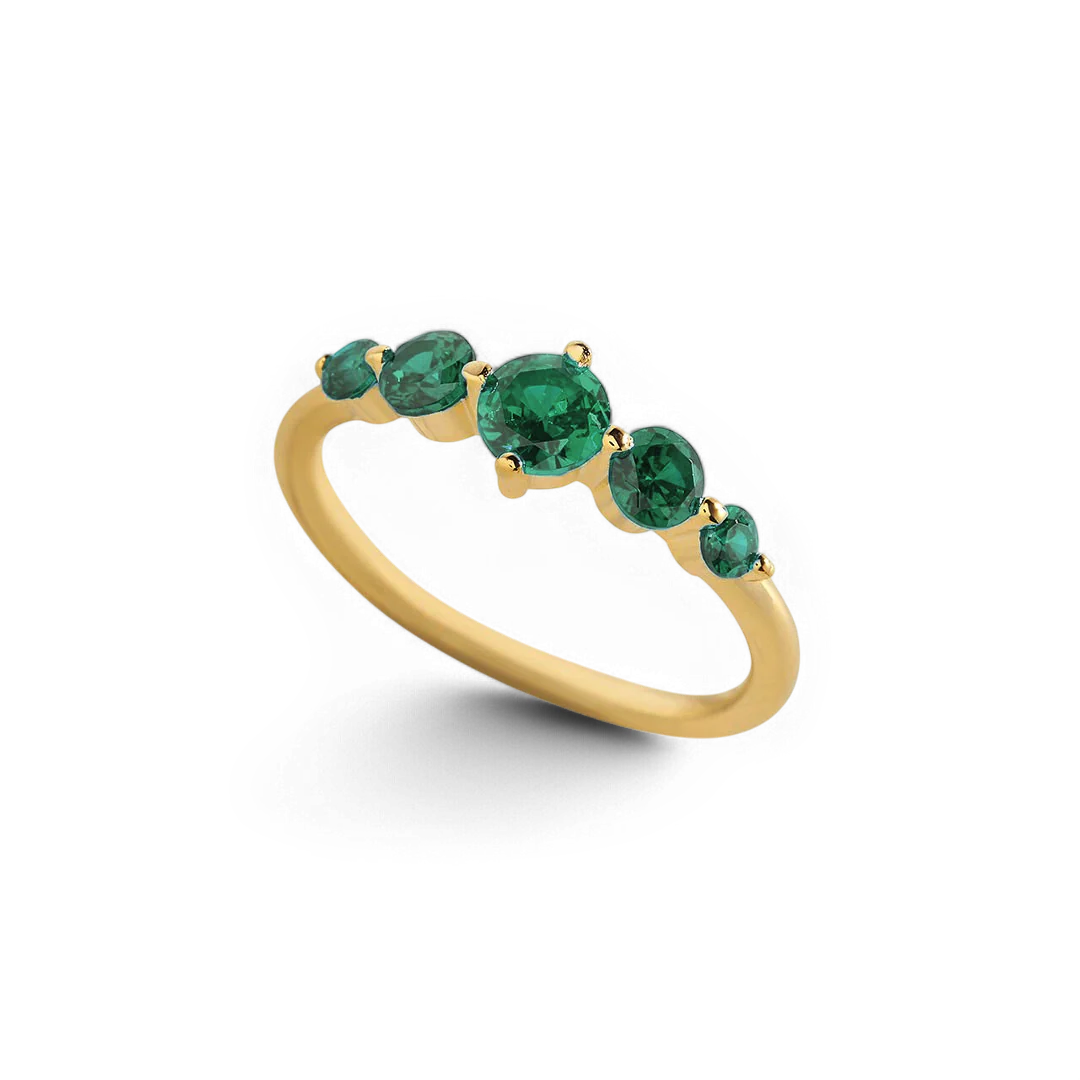 Five Stone Statement Birthstone Ring - Image 17