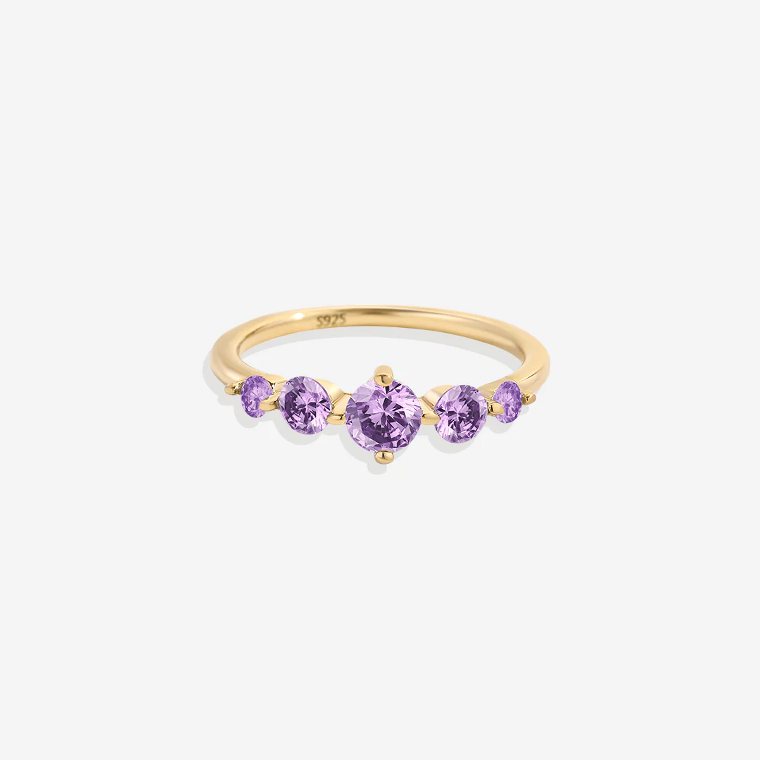 Five Stone Statement Birthstone Ring - Image 26