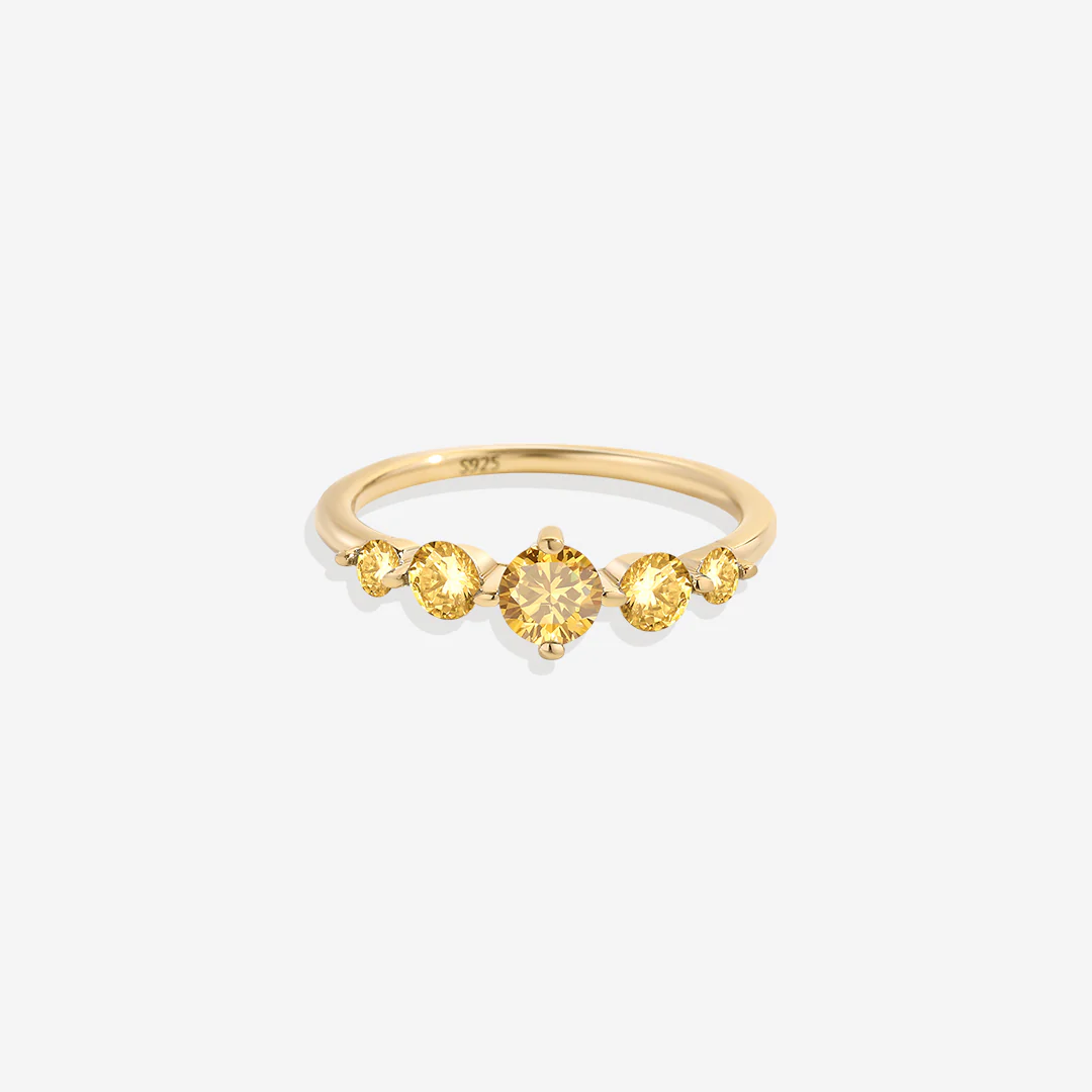 Five Stone Statement Birthstone Ring - Image 31